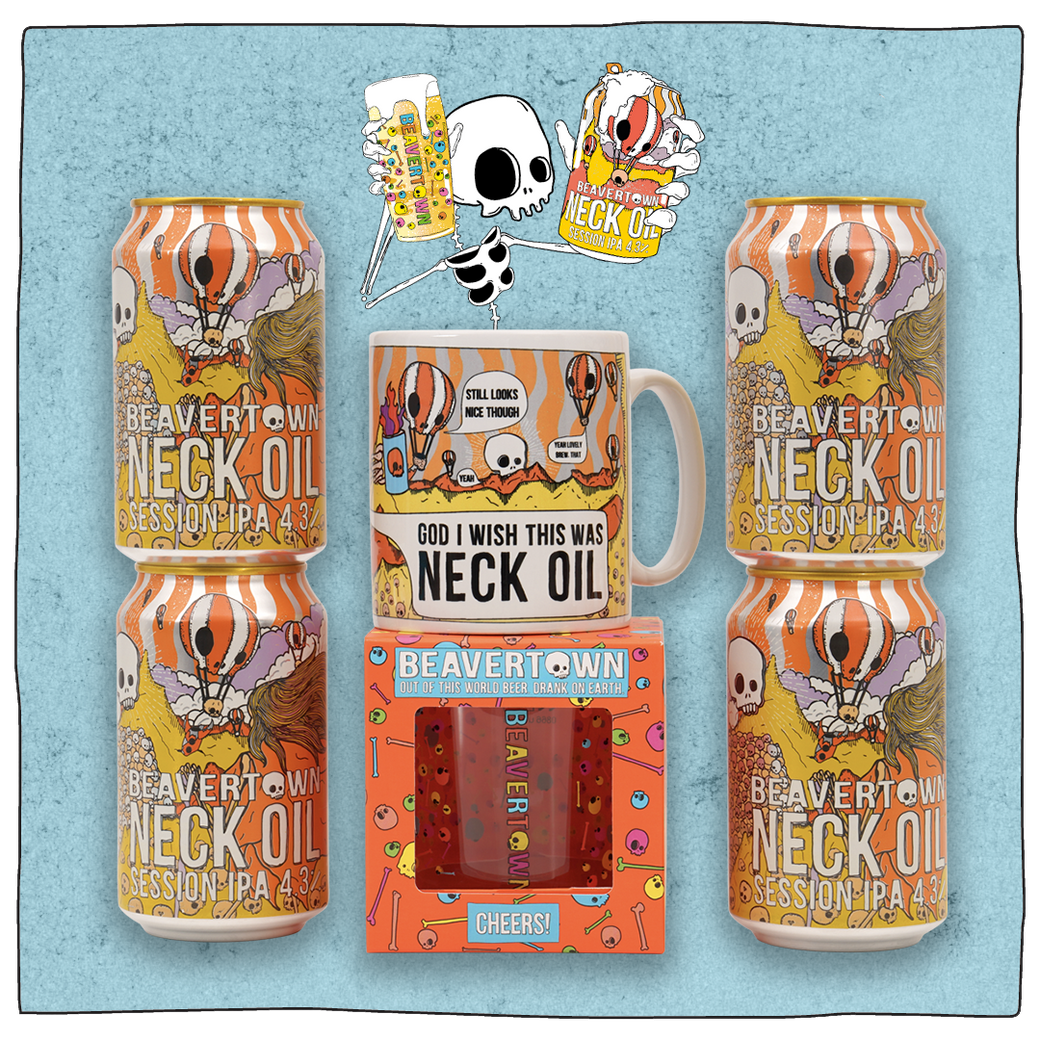 Neck Oil Beer, Glass & Mug Bundle
